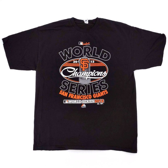 San Francisco SF Giants World Series Champions 2012 T-Shirt Majestic MLB Mens XL - Picture 1 of 7
